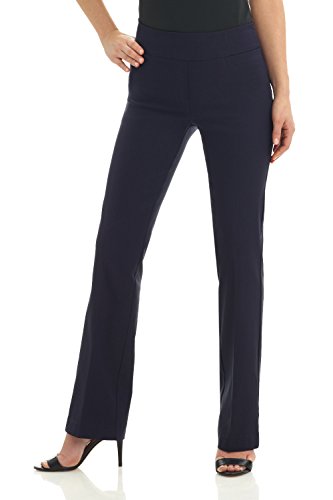 Rekucci Bequeme Hose Damen, Hineinschlüpfen Bootcut Hosen Damen (40, Marine) von Rekucci