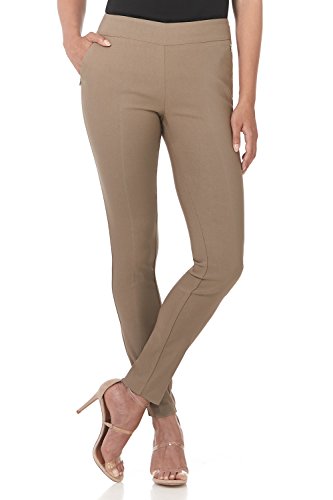 Rekucci Damen Hosen, Bequem anzuziehende Moderne Stretchhose Skinny-Schnitt mit Bauch-Weg-Einsatz (36, Hafer) von Rekucci