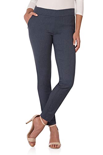 Rekucci Damen Hosen, Bequem anzuziehende Moderne Stretchhose Skinny-Schnitt mit Bauch-Weg-Einsatz (36, Indigo) von Rekucci