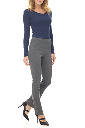 Rekucci Damenhose zum Hineinschlüpfen Stretch Slim (44 Kurz, Anthrazit) von Rekucci