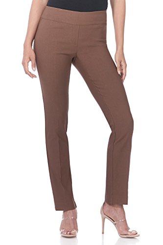 Rekucci Ease Into Comfort Damenhose mit geradem Bein und Baucheinsatz,36,Chestnut von Rekucci