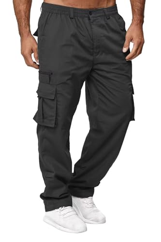 Herren-Cargohose, leicht, taktische Hose, Wandern, Jogger, klassische Passform, mehrere Taschen, True Gray, 3XL Herren-Cargohose, leicht, taktische Hose, Wandern, Jogger, klassische Passform, mehrere Taschen, True Gray, 3XL von Rela Bota