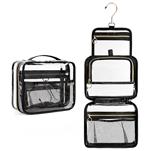 Hängende Reise Toilettentasche, Make-up-Tasche für Damen, Tragbare Wasserfeste Kleine Reisetasche für Toilettenartikel (transparent) von Relavel
