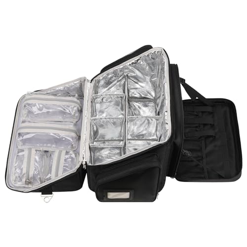 Professionelle Friseur Reisetasche, Große Friseur Tasche, tragbare Tragetasche Friseur Fall, Kosmologie Tasche für Make-up Künstler, Haar Tasche Organizer für Friseur (Weit Offen Friseurtasche) von Relavel