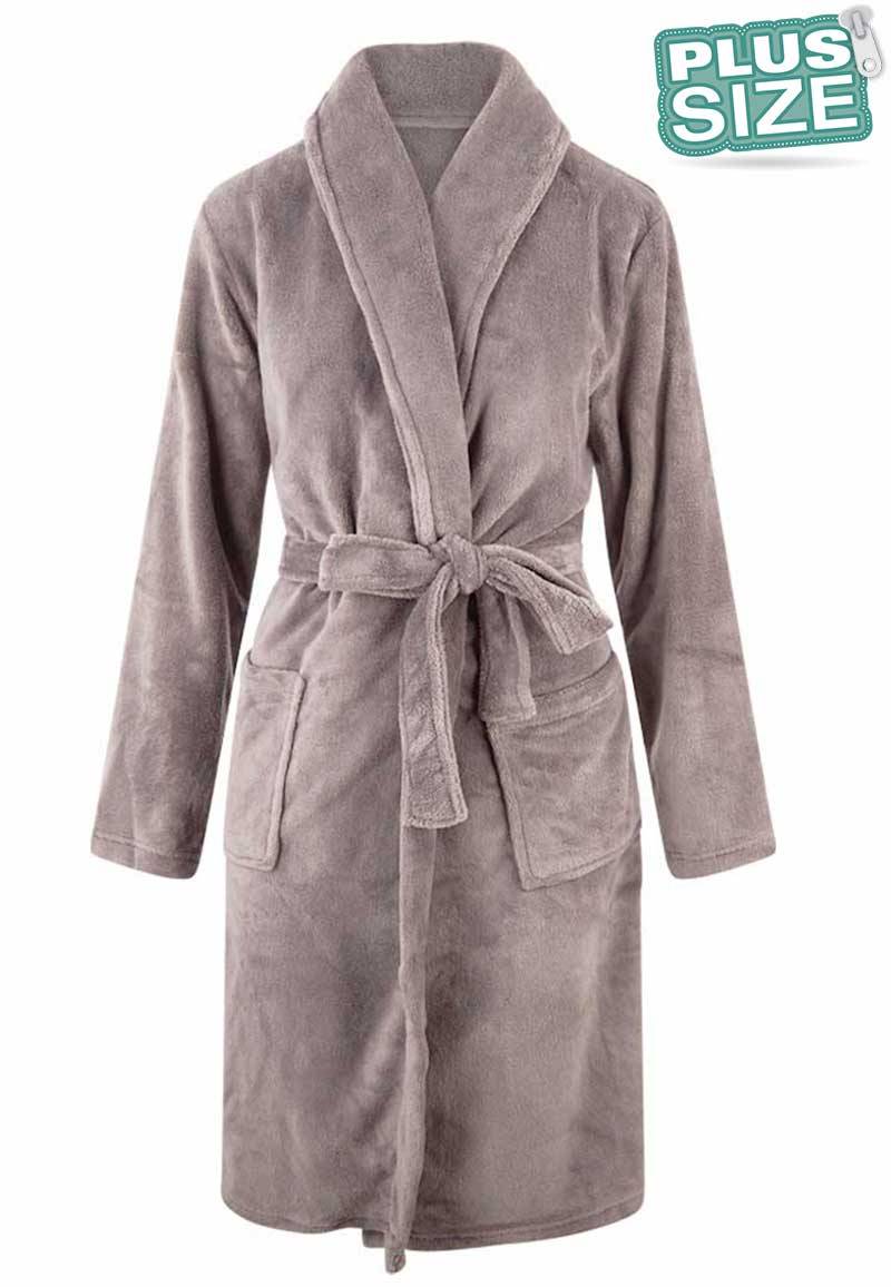 Plus size badjas unisex - lichtgrijs-3Xl/4XL von Relax Company