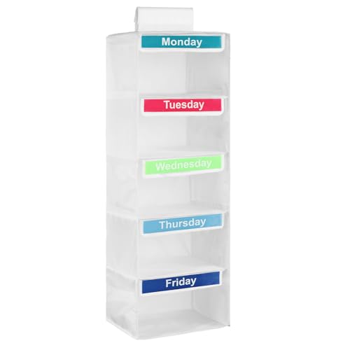 Wochen-Organizer für Kinder, Polyester, Wochenansicht, Hängeregal, Organizer für die Woche, vielseitiger Organizer für Kinder, A., 1 Stück von Relax love