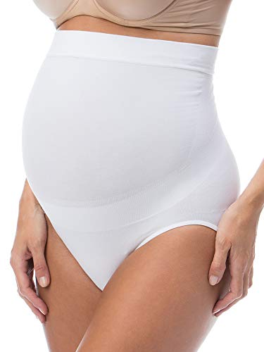 RelaxMaternity 5100 (Weiß, L) Schwangerschafts-Slip Baumwolle mit eingebauter Unterleibstütze von RelaxMaternity