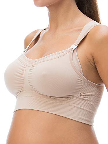 RelaxMaternity 5702 (Nude, XL) Still-BH - Körbchen Werden durch Haken geöffnet von RelaxMaternity