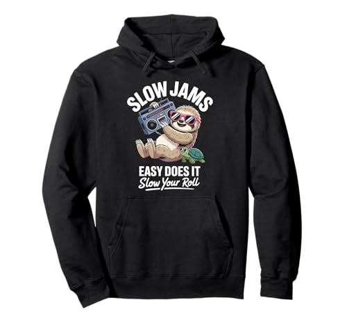 Lustiger Spruch Slow Jams Easy Does It Chill Humor Women Men Pullover Hoodie Lustiger Spruch Slow Jams Easy Does It Chill Humor Women Men Pullover Hoodie von Relaxed Turtle Music Vintage Groove Mood Wife Dad