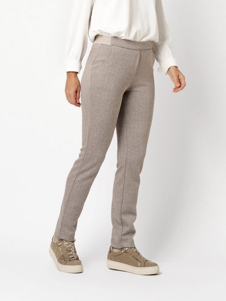 Relaxed by TONI Stretch-Hose Alice mit Fischgrätmuster von Relaxed by TONI