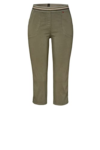 Relaxed by Toni Damen 3/4-Jeans »Alice« mit gestreiftem Gummizug 44 Khaki | 064 von Relaxed by Toni