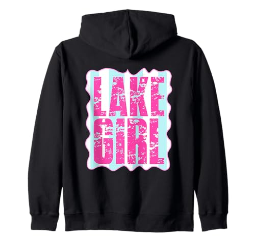 Lake Girl Vibrant Lustiges Statement am Wasser Kapuzenjacke Lake Girl Vibrant Lustiges Statement am Wasser Kapuzenjacke von Relaxing Waterside Adventure Style Fun