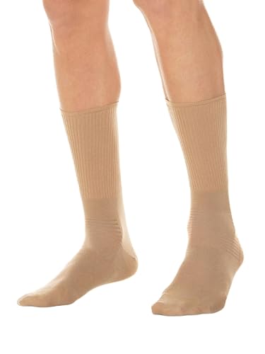 Relaxsan 550 (Beige 2/S) Socken für Diabetiker Herren und Damen, Gesundheitssocken ohne Naht, ohne Gummi, Baumwolle und Silber von Relaxsan