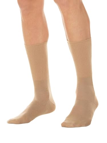 Relaxsan 550 (Beige 3/M) Socken für Diabetiker Herren und Damen, Gesundheitssocken ohne Naht, ohne Gummi, Baumwolle und Silber von Relaxsan