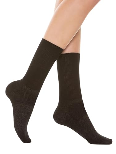 Relaxsan 550 (Schwarz 6/XXL) Socken für Diabetiker Herren und Damen, Gesundheitssocken ohne Naht, ohne Gummi, Baumwolle und Silber von Relaxsan