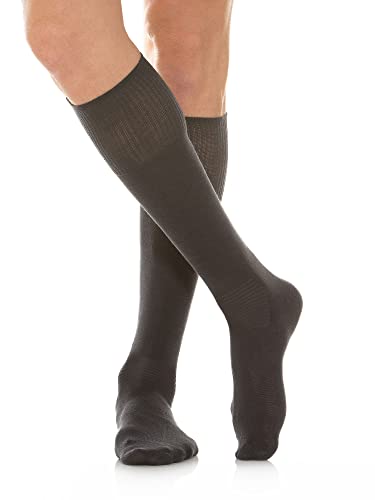 Relaxsan 560L (Anthrazit, Gr.3) Socken für Diabetiker Herren und Damen, Kniestrümpfe ohne Naht, ohne Gummi, Baumwolle und Crabyon von Relaxsan