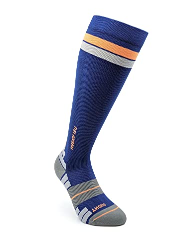 Relaxsan 800 Sportsocken (Blau/Orange, 4L) – abgestufte Kompressionssportsocken Dryarn-Faser maximale Leistung von Relaxsan