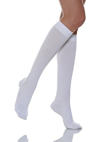 Relaxsan 820 (Weiß 1-XS) Kompressionsstrümpfe 18-22 mmHg Herren und Damen, Abgestufte Kompression Socken von Relaxsan