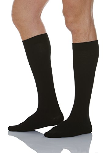 Relaxsan 820M (Schwarz 5-XL) Kompressionstrümpfe 18-22 mmHg Unisex, Abgestufte Kompression Socken aus Milchfasern von Relaxsan