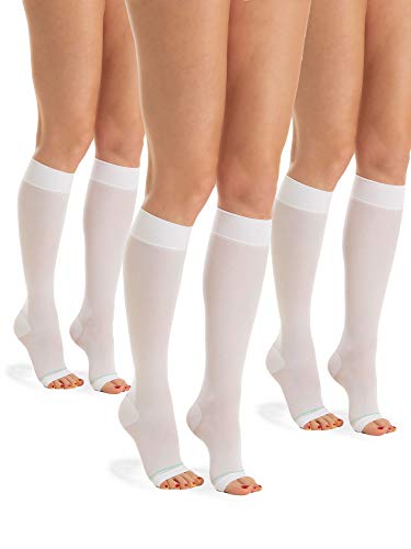 Relaxsan Antiembolism M0350A (3 Paare - Weiß, XL) Thrombosestrümpfe Herren und Damen 18-23 mmHg, kompression kniestrümpfe Unisex, Klasse1 von Relaxsan