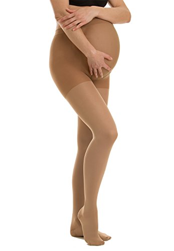 Relaxsan M2090 (Beige 5-XXL) Medizinische Schwangerschaftstützstrumpfhose aus Baumwolle Klasse 2 - K2 abgestufte Kompression von Relaxsan