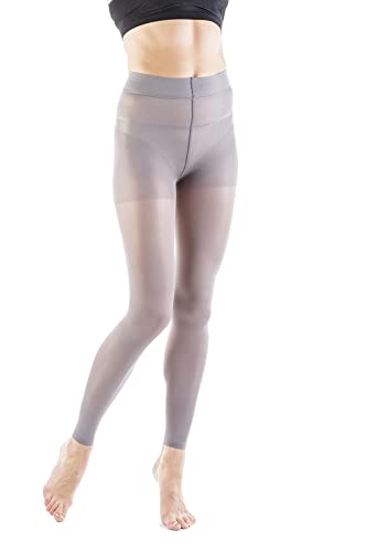 Relaxsan Mikrofasern 780ML (Grau, 2-M) Leggings mit abgestufter Kompression 12-17 mmHg 70 Den Strumpfhose ohne Fuss von Relaxsan