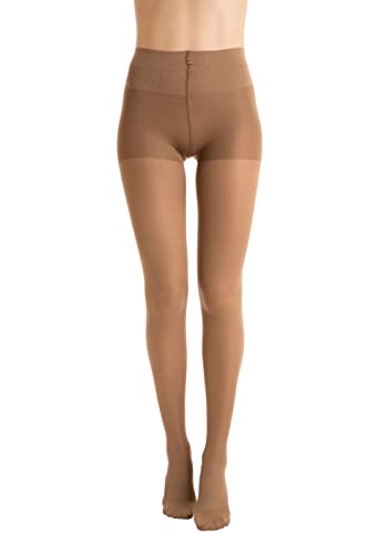 Relaxsan Mikrofasern 880M (Braun 3/L) Kompressionsstrumpfhose Damen 18-22 mmHg, Stützstrümpfe 140 Den von Relaxsan