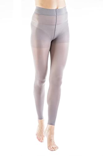 Relaxsan Mikrofasern 880ML (Grau, 5-XXL) Leggings mit abgestufter Kompression 18-22 mmHg 140 Den - Strumpfhose ohne Fuß von Relaxsan