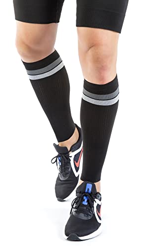 Relaxsan Sport 803 (Schwarz/Grau, S) Sportkompressionswadenbänder Unisex Mann Frau von Relaxsan