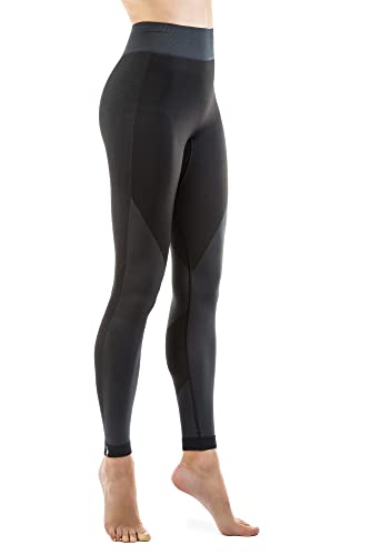 Relaxsan Sport 8050 (Schwarz/Grau, XL) Sport Leggins Kompression Unisex Mann Frau von Relaxsan