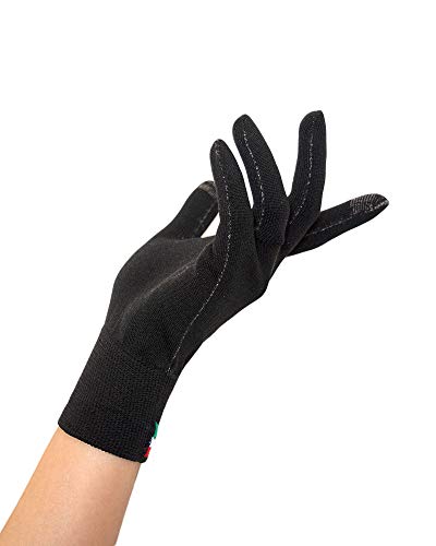 Relaxsan UNIMA GO [Schwarz, L/XL] - Antibakterielle Handschuhe aus Dryarn-Garn und X-Static Silberfaser von Relaxsan