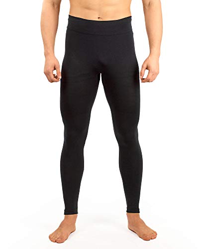 Relaxsan Zero 3000 (Schwarz, M) Thermo Unterhose Lang Leggings Herren Thermounterwäsche Ultraleicht atmungsaktiv aus Dryarn-Faser und Merinowolle von Relaxsan