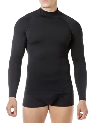 Relaxsan Zero 3030 (Schwarz, XL) Herren Thermo-Rollkragenpullover Langarm Rollkragenpullover Warm Weich Merinowolle von Relaxsan
