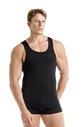 Relaxsan Zero 3040 (Schwarz, L) Thermoweste für Herren, breite Schulter, Merinowolle von Relaxsan