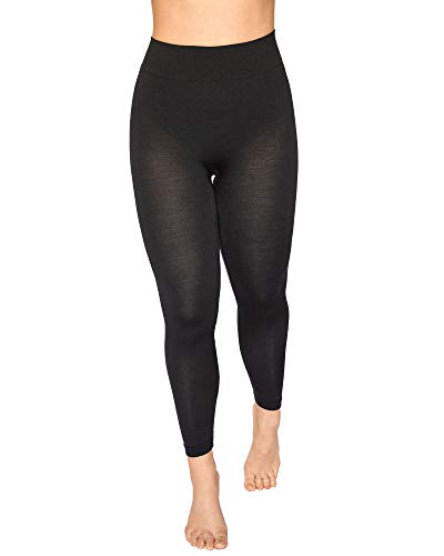 Relaxsan Zero 3200 (Schwarz, L) Thermo Unterhose Lang Leggings Damen Thermounterwäsche Ultraleicht atmungsaktiv aus Dryarn-Faser und Merinowolle von Relaxsan