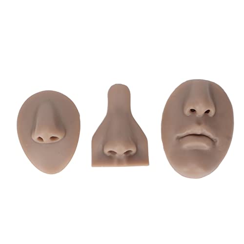 3D Silicone Nose Model Set | Soft & Flexible Practice Nose for Suture Training/Piercing Practice | Reusable Teaching Model for Healthcare Students/Aesthetic Practitioners (Deep Skin Tone) von Reliant Jazzy