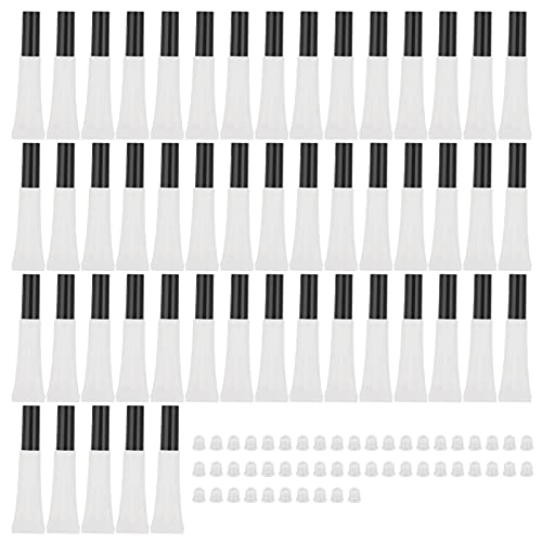 50pcs Refillable Lip Gloss Tubes | 15ml Clear Plastic Containers for DIY Lip Balm/Lipstick/Makeup | Leak - Proof with Rubber Stoppers von Reliant Jazzy