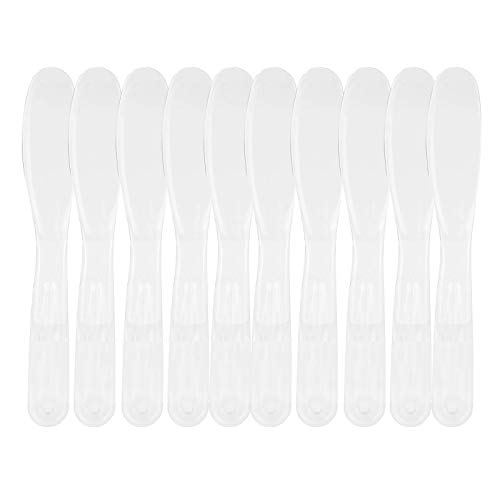 Cosmetic Facial Mask Mixing Spoon Spatulas | 10 - Pack DIY Plastic Makeup Applicators | Neutral Scent & Skin - Safe | for Salon/Home Use | 3.5 x 21cm Thickened Design von Reliant Jazzy