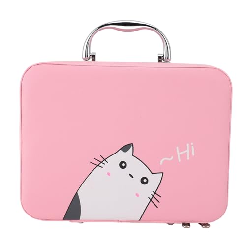 Eyelash Extension Storage Box | Large Capacity Organizer for Tweezers/Lashes/Tools | Water - Makeup Case with Handle | Pink Portable Grafting Accessories (Pink) von Reliant Jazzy