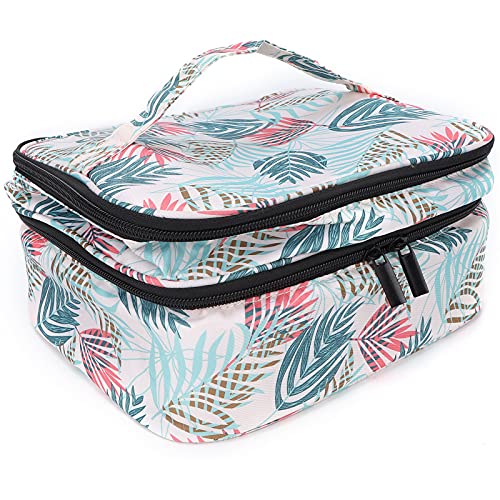 Nail Polish Storage Organizer | Detachable Double Layer with Sponge Base | Holds 30 Bottles & Tools | Portable Nail Polish Bag for Travel/Home/Salon von Reliant Jazzy