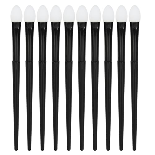 Silikon -Lidschattenbürste Set von 10 | Weicher wiederverwendbarer Glitzer -Applikator für flüssige Lidschatten/Lippen -Make -up | Gekrümmte Spitze für genaue Mischen, leicht zu von Reliant Jazzy