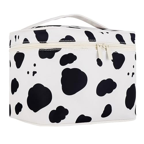 Spill - Makeup Bag for Travel | Large Capacity Cosmetic Organizer with Dual Zipper | Multiple Pockets for Brushes/Toiletries/Essentials | Portable Handle, Polyester Material Spill - Makeup Bag for Travel | Large Capacity Cosmetic Organizer with Dual Zipper | Multiple Pockets for Brushes/Toiletries/Essentials | Portable Handle, Polyester Material von Reliant Jazzy
