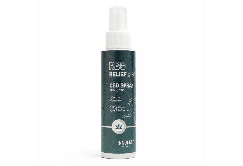 Relief & Go Körperpflegemittel INNOCAN - Relief and Go CBD Spray 250 (90ML) Pumpflasche, mit Menthol, Kampfer, Magnesium und CBD von Relief & Go