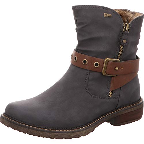 Relife Damen Stiefelette mit Tex, Reißverschluss und Warmfutter 14811B-43R Navy (36 EU) von Relife