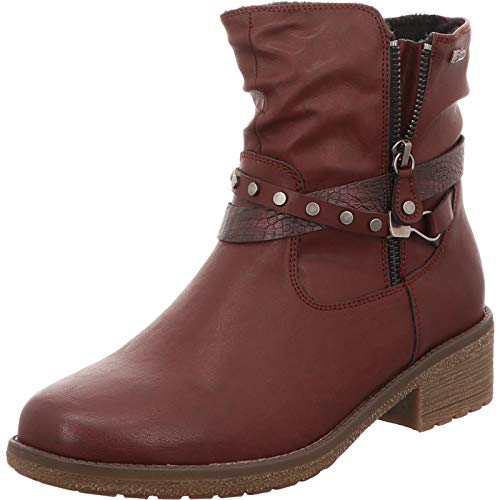 Relife Damen Stiefelette mit Tex, Reißverschluss und Warmfutter 18805B-11R - Weinrot (38 EU) von Relife