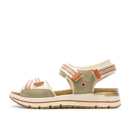 Relife Jalscrow Sandalen für Damen, Beige/Rot, beige, 36 EU von Relife