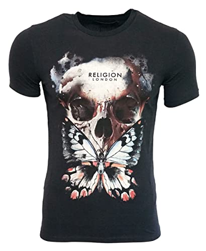 Religion Clothing Herren T-Shirt Butterfly Skull-Schwarz-M von Religion