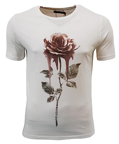 Religion Clothing Herren T-Shirt Dripping Rose-Weiss-S von Religion