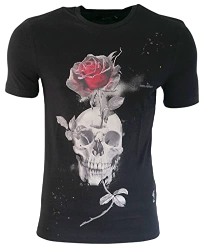 Religion Clothing Herren T-Shirt Growing Skull (L, Jet Black) von Religion