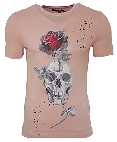 Religion Clothing Herren T-Shirt Growing Skull-Rosa-XL von Religion